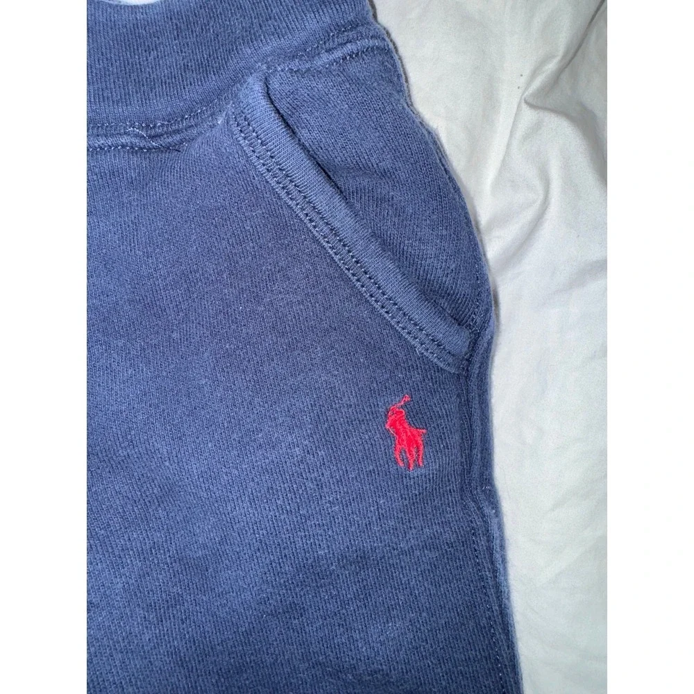 Ralph‎ Lauren infant navy blue joggers with red pony size 6 Months